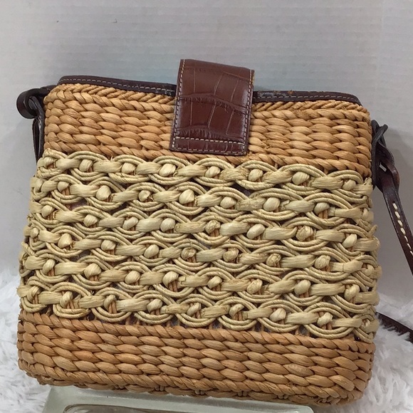 Vtg Brighton Sadie straw shoulder bag - Picture 9 of 14